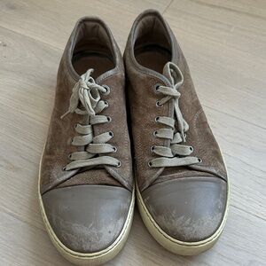 Lanvin Men's Brown Suede Sneakers